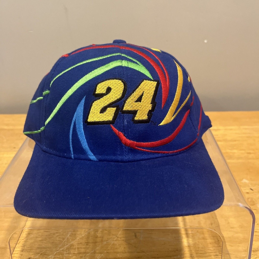 Nascar Jeff Gordon Chase Authentics Embroidered Shark Tooth Cap Blue Vintage #24